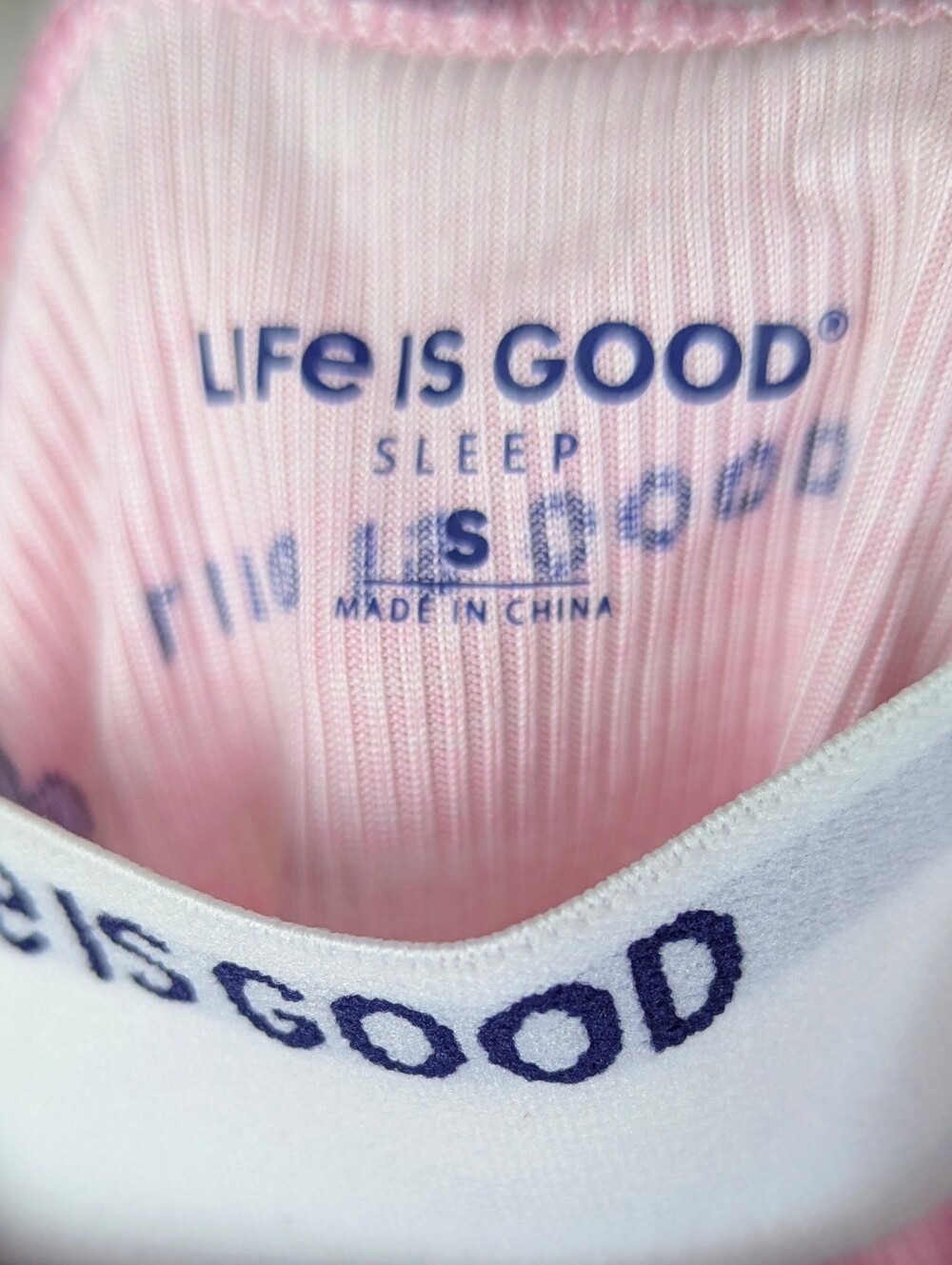 Life Is Good Short Set 3-Pk Sleep Lounge Coffee Mug Stripe Pink Navy White S NWT - Picture 11 of 13